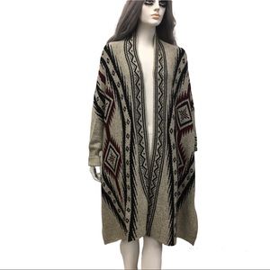 Bohemian Aztec Tribal Long Shrug